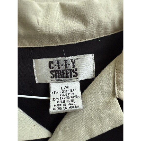 Vintage Black Embroidered Bowling Shirt City Cafe Rockabilly Size Large - Picture 4 of 5